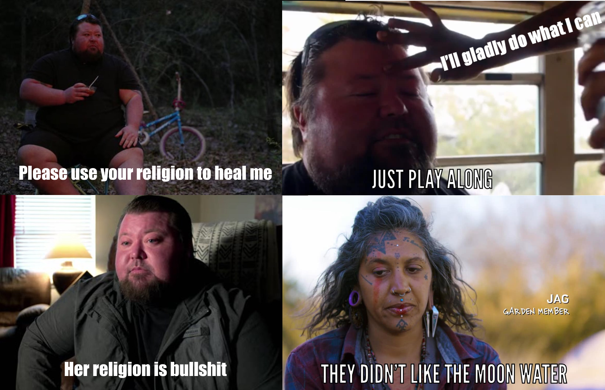 The meme is a screenshot from the TV show "Sons of Anarchy" featuring a character's angry and frustrated expression. The text "I'm not going to jail for you" appears at the top, and the bottom text reads "I'm not going to jail for you". The meme is humorous because it's a ridiculous and over-the-top response to a minor situation, implying that the speaker is extremely angry and frustrated, to the point of being absurd.